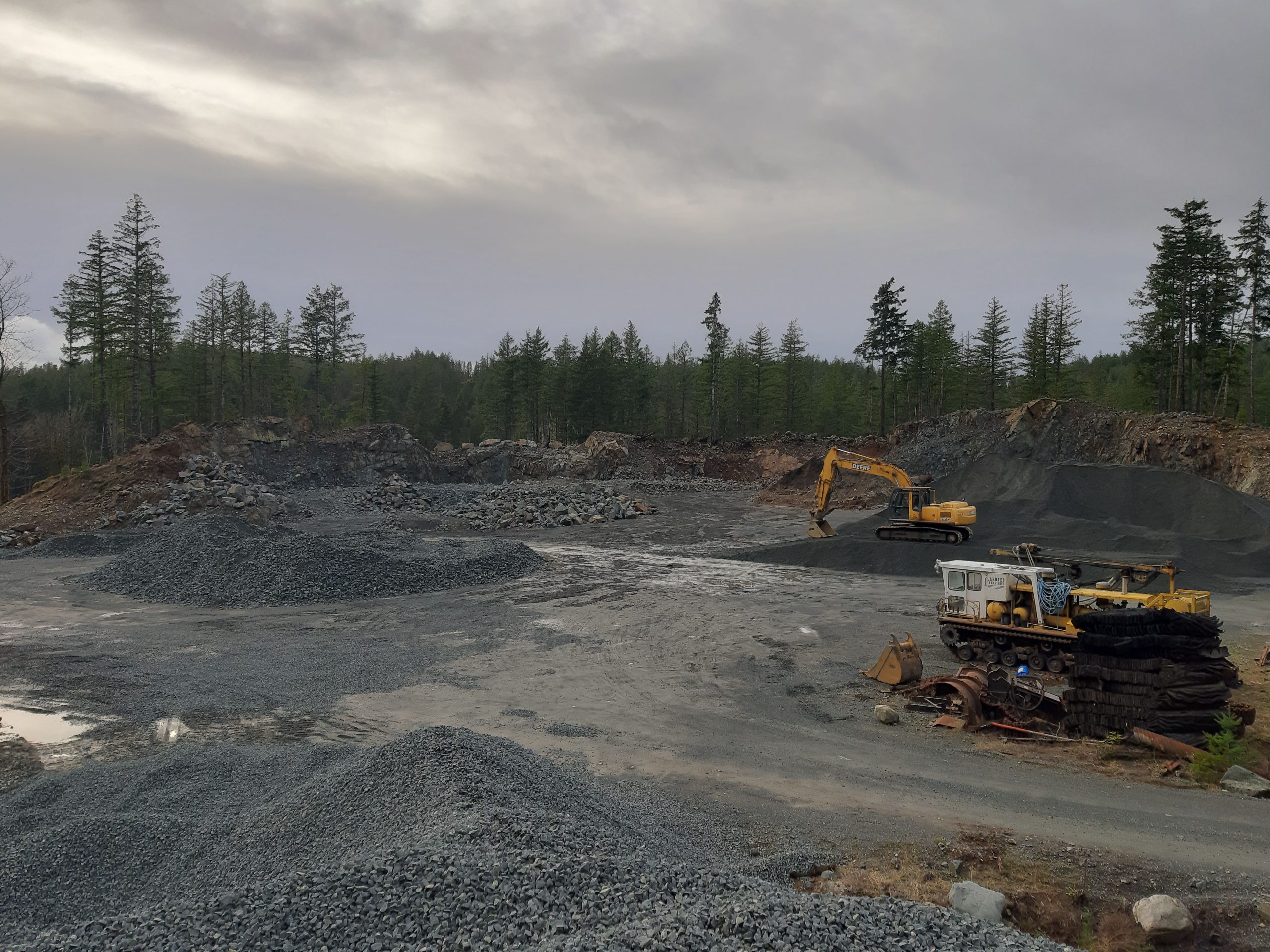 view of landtec quarry and machines